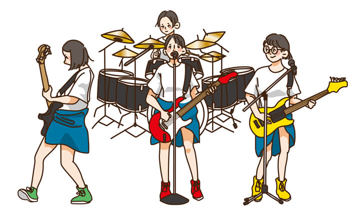 楽器を演奏する